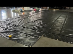 방수 직물 PVC 코팅 검은 텐포린 철판 평면 침대 트럭